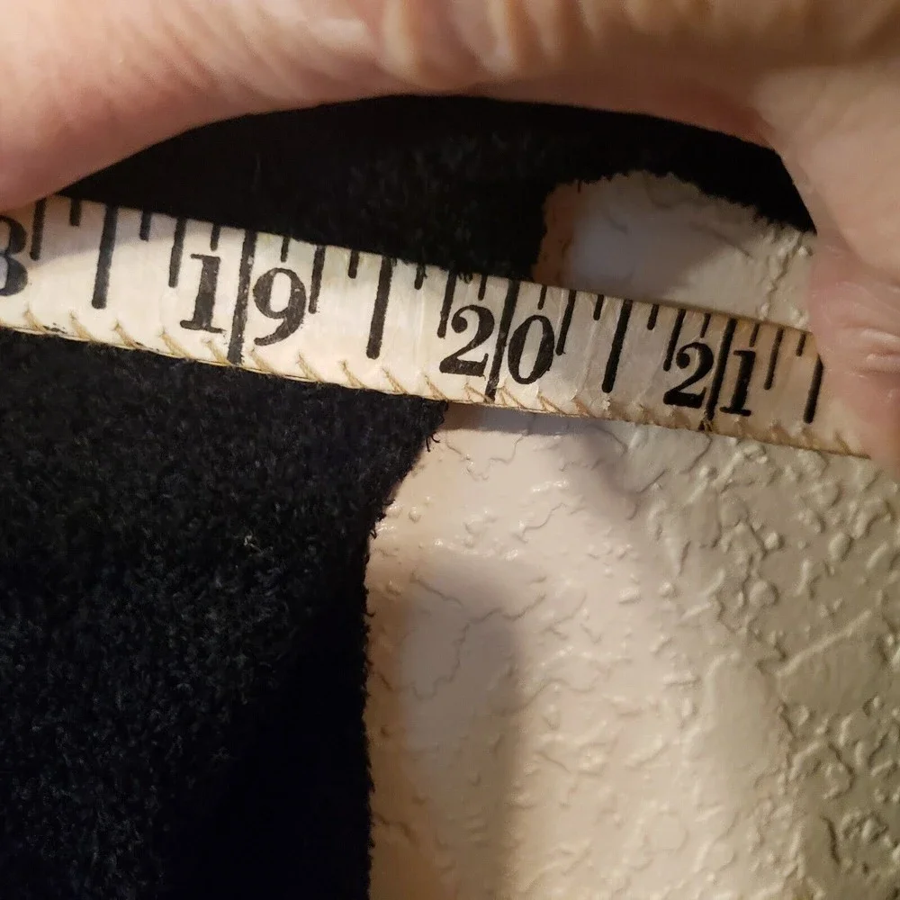 Women's Black Mock Neck Nylon/Spandex Terry Feel Sweater Size Large - Picture 8 of 8